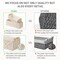 Mkono Macrame Storage Baskets Boho Decor Box Handmade Woven Decorative Countertop Toilet Tank Shelf Cabinet Organizer for Bedroom Livingroom Home, Set of 2, Ivory
